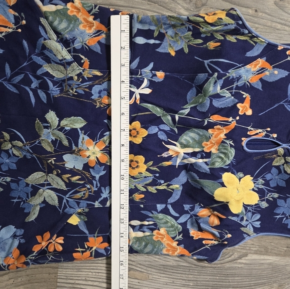 Lands' End womens sz 10 blue Botanical shift dress - Picture 2 of 11